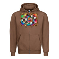 Chestnut race leopard and tie dye background Zipper Hoodie - HRA Design Shop