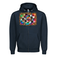 Navy race leopard and tie dye background Zipper Hoodie - HRA Design Shop