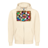 Sandshell race leopard and tie dye background Zipper Hoodie - HRA Design Shop
