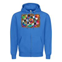 True Royal race leopard and tie dye background Zipper Hoodie - HRA Design Shop