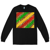Black African colors leopard Long Sleeve Tee - Zillion Design Studio