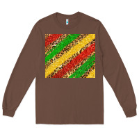 Chestnut African colors leopard Long Sleeve Tee - Zillion Design Studio