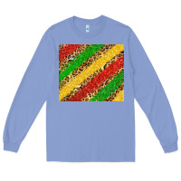 Colony Blue African colors leopard Long Sleeve Tee - Zillion Design Studio