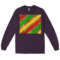 Plum African colors leopard Long Sleeve Tee - Zillion Design Studio
