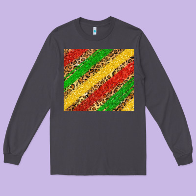 African Colors Leopard Long Sleeve Tee Designed By Zillion Design Studio