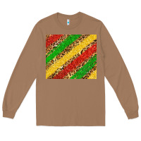 Toasted Coconut African colors leopard Long Sleeve Tee - Zillion Design Studio