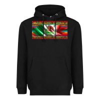 Black mexico flag serape roses leopard and glitter licanse plate Heavyweight Hoodie - Artiststas