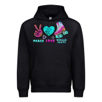 Black peace love roller skate Urban Hoodie - BundleAndBundleShop