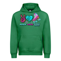 Emerald peace love roller skate Urban Hoodie - BundleAndBundleShop