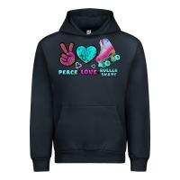 Navy peace love roller skate Urban Hoodie - BundleAndBundleShop