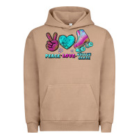 Pigment Burro peace love roller skate Urban Hoodie - BundleAndBundleShop