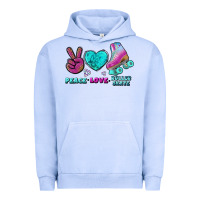 Pigment Grape Ice peace love roller skate Urban Hoodie - BundleAndBundleShop