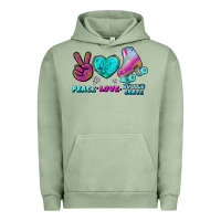 Pigment Oil Green peace love roller skate Urban Hoodie - BundleAndBundleShop
