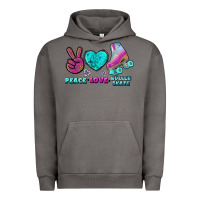 Pigment Tornado peace love roller skate Urban Hoodie - BundleAndBundleShop