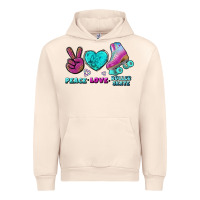 Sandshell peace love roller skate Urban Hoodie - BundleAndBundleShop