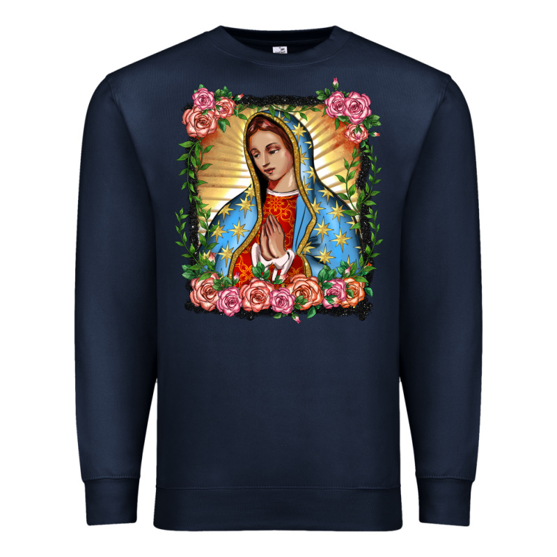 Lady Of Guadalupe Portrait Premium Sweatshirt by BarkalooDesign | Teevron