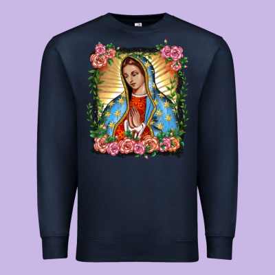 Lady Of Guadalupe Portrait Premium Sweatshirt Designed By Barkaloodesign