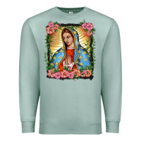 Seafoam lady of guadalupe portrait Premium Sweatshirt - BarkalooDesign