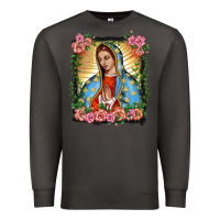 Smoke lady of guadalupe portrait Premium Sweatshirt - BarkalooDesign