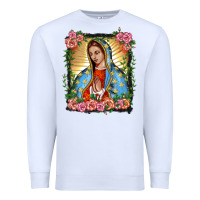 White lady of guadalupe portrait Premium Sweatshirt - BarkalooDesign