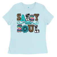 Baby Blue sassy little soul Ladies Tee - AdoDesignShop