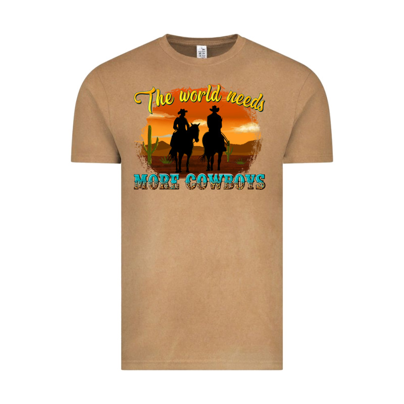 The World Needs More Cowboys Vintage Tee by texasbilliewilder | Teevron