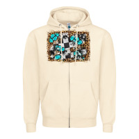 Sandshell race leopard and gemstone background Zipper Hoodie - HRA Design Shop