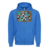 True Royal race leopard and gemstone background Zipper Hoodie - HRA Design Shop