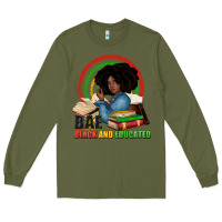 Army Green Bae black and educated Long Sleeve Tee - Zillion Design Studio