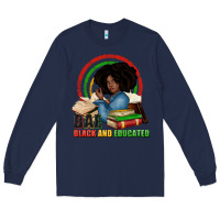 Navy Bae black and educated Long Sleeve Tee - Zillion Design Studio