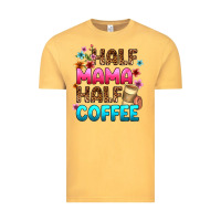 Vintage Mustard half mama half coffee Vintage Tee - Zillion Design Studio