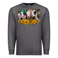Charcoal Heather sunflower heifers Premium Sweatshirt - Jasminsmagicworld