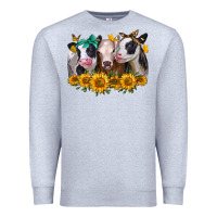 Heather Grey sunflower heifers Premium Sweatshirt - Jasminsmagicworld