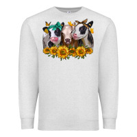 Oatmeal Heather sunflower heifers Premium Sweatshirt - Jasminsmagicworld