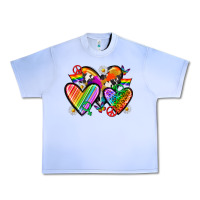 Grape Ice pride hearts Urban Heavy Tee - texasbilliewilder