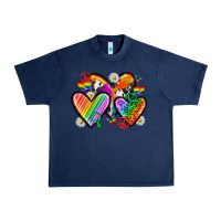 Navy pride hearts Urban Heavy Tee - texasbilliewilder
