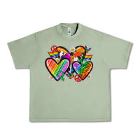 Oil Green pride hearts Urban Heavy Tee - texasbilliewilder