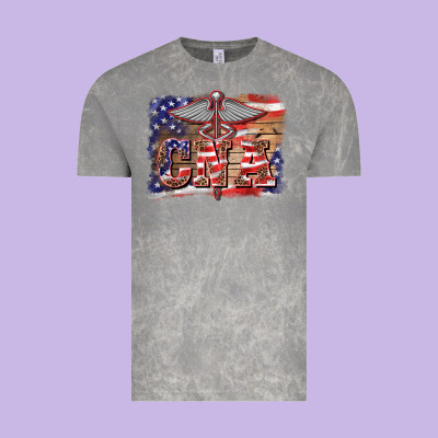 Patriotic Nurse Certified Nurse  Assistant Medilcal Symbol  Background Vintage Tee Designed By Barkaloodesign