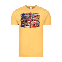 Vintage Mustard patriotic nurse certified nurse  assistant medilcal symbol  background Vintage Tee - BarkalooDesign