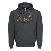 Smoke fight for autism awareness Zipper Hoodie - CowhideDigitalArt