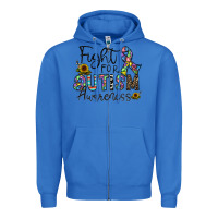 True Royal fight for autism awareness Zipper Hoodie - CowhideDigitalArt