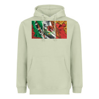 Matcha mexico flag cowhide leopard sunflower and roses licanse  plate Heavyweight Hoodie - Artiststas