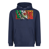 Navy mexico flag cowhide leopard sunflower and roses licanse  plate Heavyweight Hoodie - Artiststas