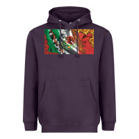 Mexico Flag Cowhide Leopard Sunflower And Roses Licanse  Plate Heavyweight Hoodie | Teevron