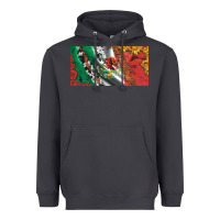 Smoke mexico flag cowhide leopard sunflower and roses licanse  plate Heavyweight Hoodie - Artiststas