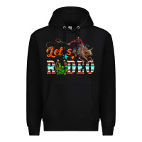 Black lets rodeo Premium Hoodie - NancyCooperArtShop