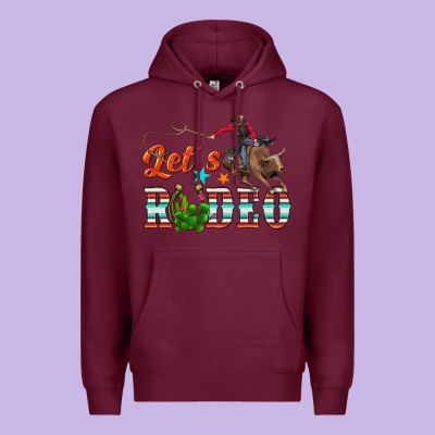 Lets Rodeo Premium Hoodie Designed By Nancycooperartshop