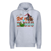 Heather Grey lets rodeo Premium Hoodie - NancyCooperArtShop