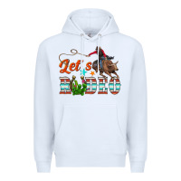 White lets rodeo Premium Hoodie - NancyCooperArtShop