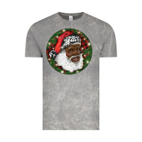 Cloud Rock African American Santa Christmas Vintage Tee - RanaPortraitStore